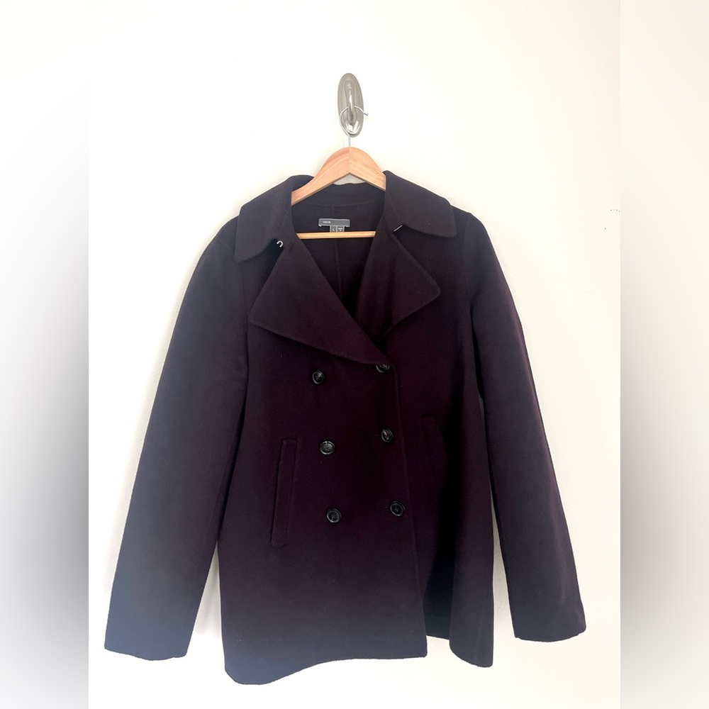 Vince Wool Peacoat Blazer Jacket Purple Women’s Size Large Pristine Condition - Picture 7 of 10